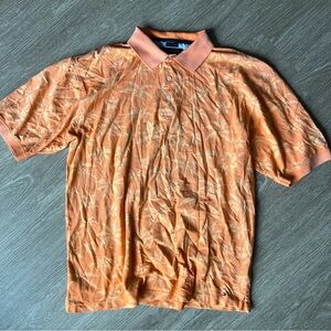 Tommy Hilfiger orange palm print polo sz L